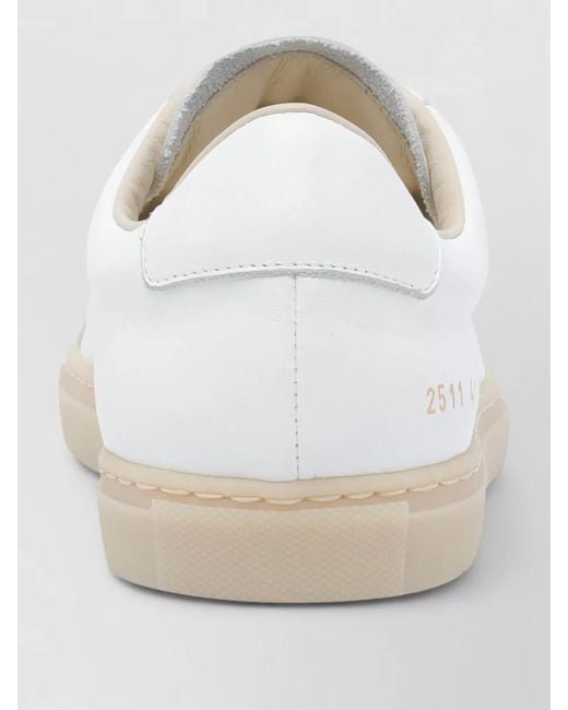 Common Projects White Leather Low Top Sneakers With Rubber Sole for men