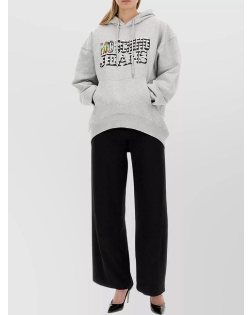 Moschino White Oversized Knitted Top