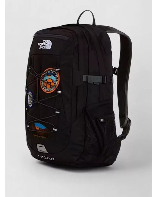 The North Face Black Borealis Patch Backpack Adjustable Straps Design