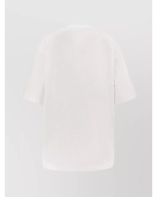 Off-White c/o Virgil Abloh White Cotton Logo Print Regular Fit T-Shirt