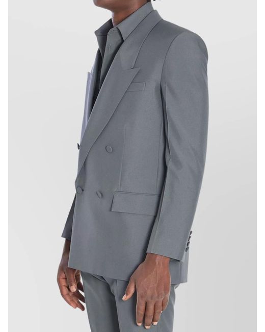 Gucci Gray Double-Breasted Jacket for men
