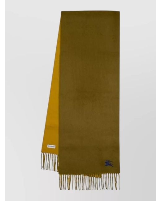 Burberry Green Knight Solid Scarf Pure Wool Cashmere