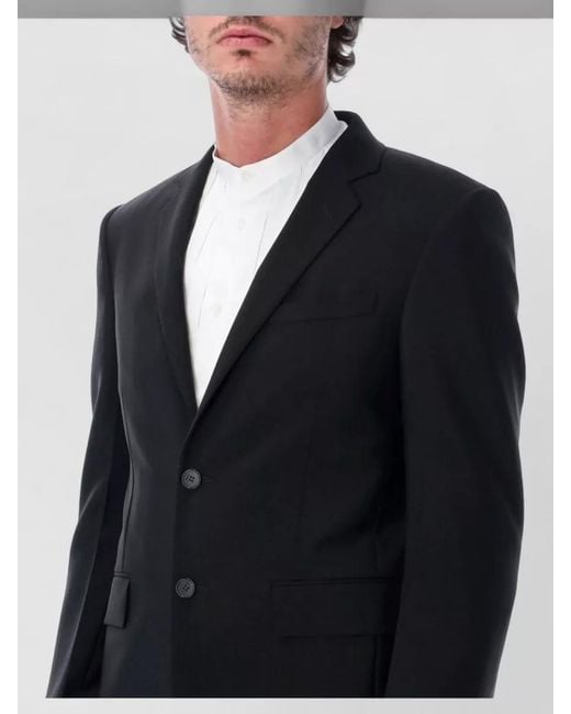 Fendi Blue Mohair Single-Breasted Blazer for men