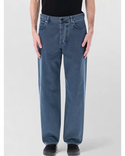 Stone Island Blue Denim Loose-Fit Straight-Leg Jeans for men