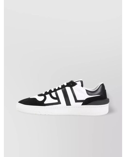 Lanvin Metallic Leather Clay Low-Top Sneakers