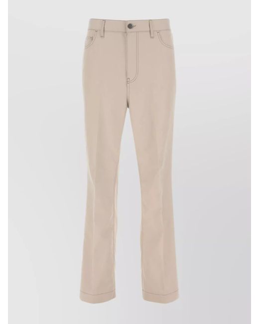 Valentino Garavani Natural Cotton Trousers for men