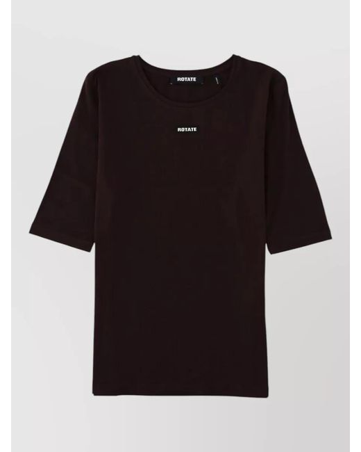 ROTATE BIRGER CHRISTENSEN Black Slim Fit T-Shirt