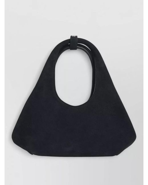 Coperni Blue Folded Mini Suede Tote Top Handle
