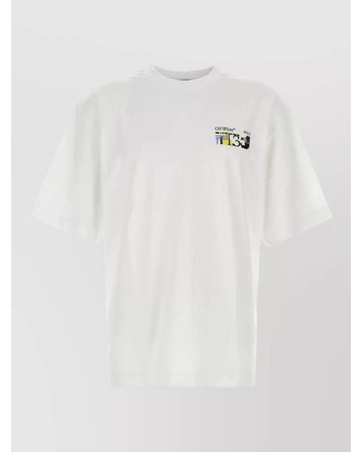 Off-White c/o Virgil Abloh White Cotton T Shirt Short Sleeves Crew Neck for men
