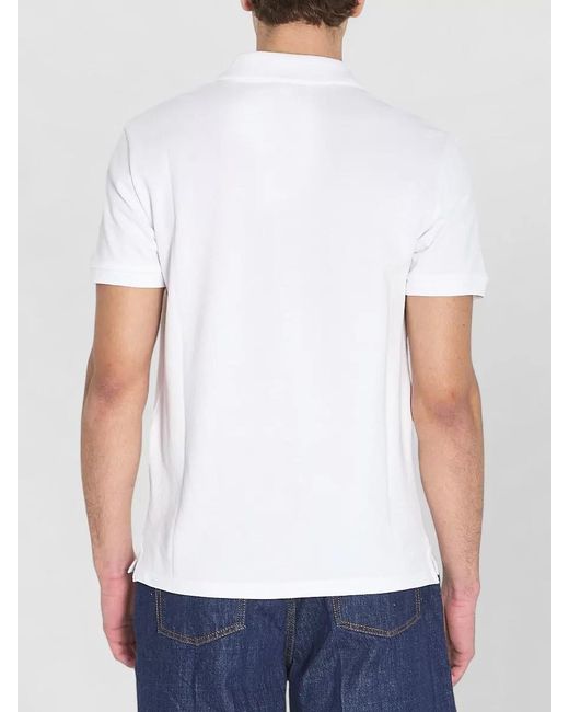 AMI Blue Cotton Piqué Polo Shirt for men