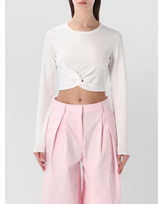 THE GARMENT Pink Knotted Long-Sleeve Top
