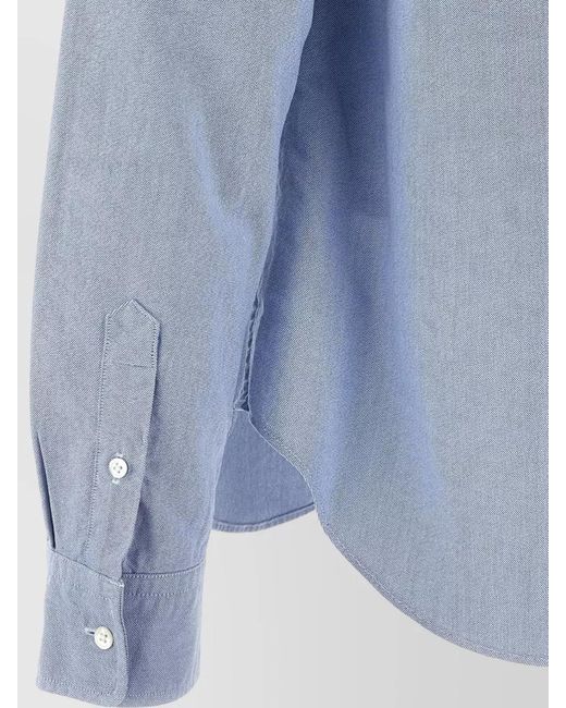 Polo Ralph Lauren Blue Long Sleeve Shirt Collared Neck Top
