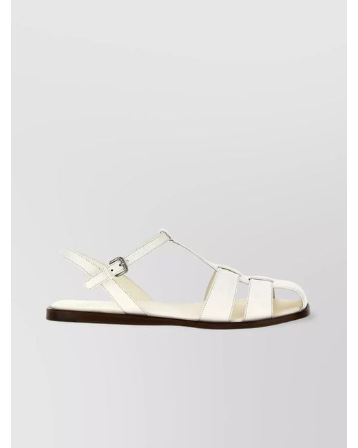 Church's White Leather Odyssey Sandals