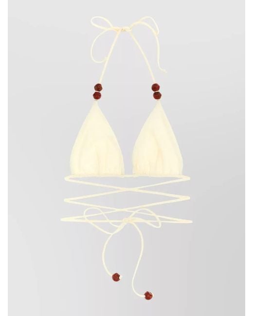 Magda Butrym White Re 26 Bikini Top