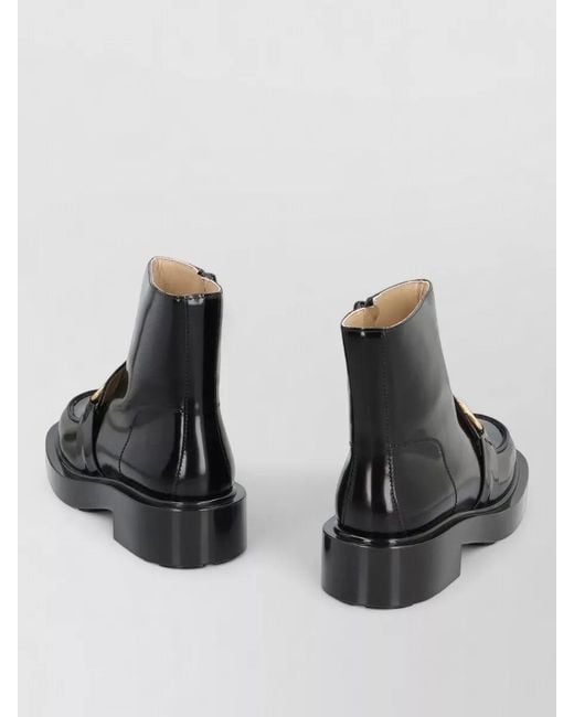 Bottega Veneta Black Leather Ankle Boots