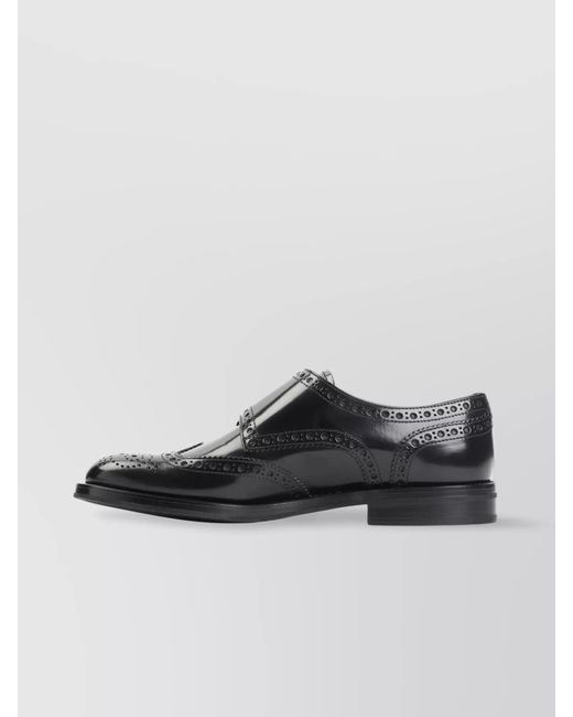 Church's Gray Leather Monk-Strap Brogues