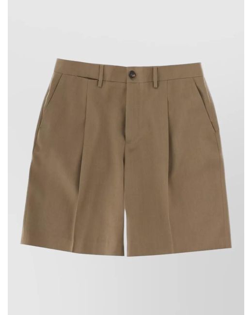 Golden Goose Deluxe Brand Natural Virgin Wool Tailored Bermuda Shorts for men