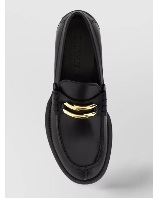 Lanvin Black Leather Loafers