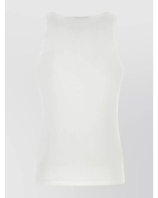 Tom Ford White Ribbed Tank Top for men