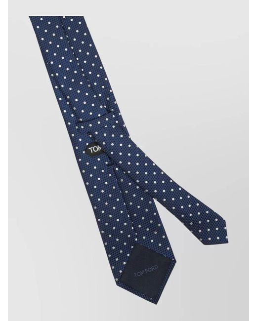 Tom Ford Blue Silk Polka Dot Tie for men