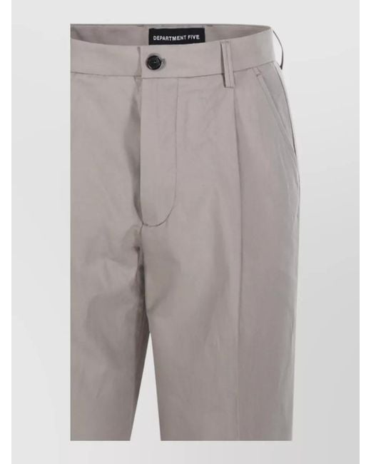 Department 5 Gray Straight-Leg Trousers for men