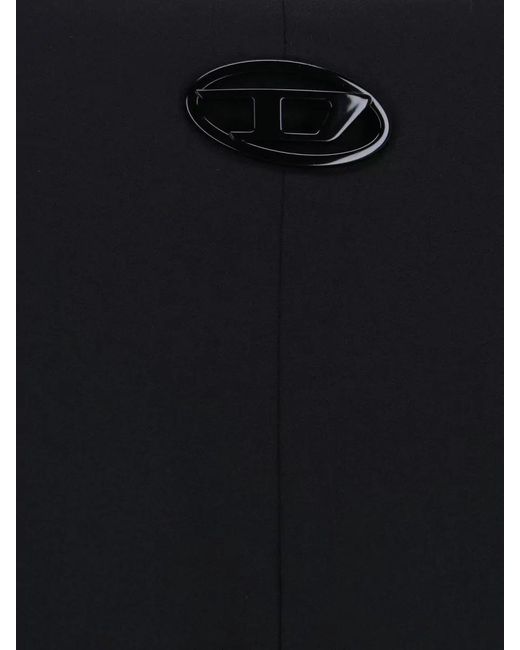 DIESEL Black Wide-Leg Trousers