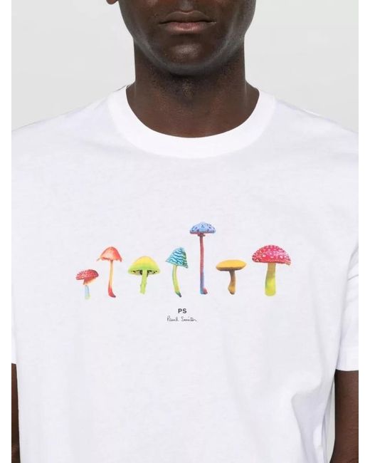 Paul Smith White Cotton T-Shirt for men