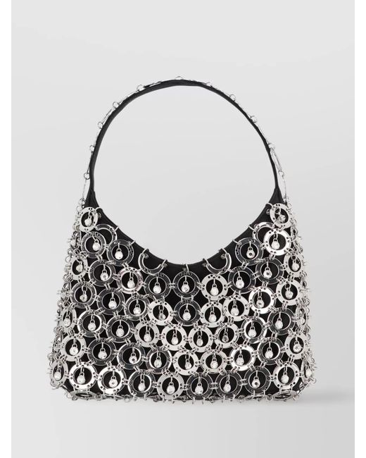 Rabanne White Sparkle Shoulder Bag