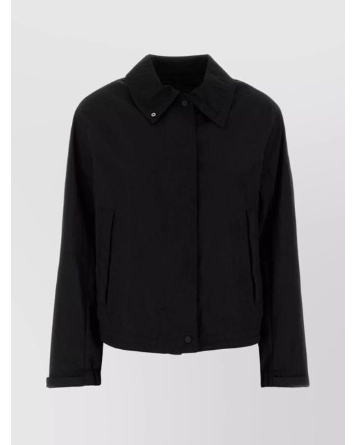 Herno Black Collared Design Jacket Elasticated Hem for men