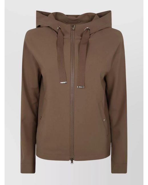 Herno Brown Cropped Jacket