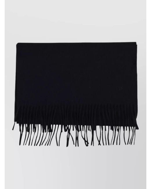 Tom Ford Black Scarf Fringe Detail Soft Texture Design for men