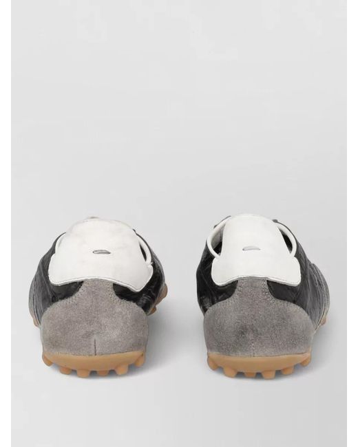 Maison Margiela Multicolor Lace Up Low Top Shoes Contrasting Panels