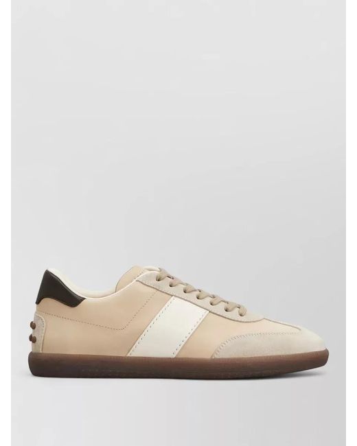 Tod's Natural Leather Low-Top Sneakers for men