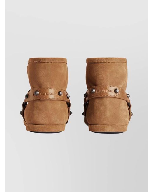 Balenciaga Brown Leather Ankle Boots