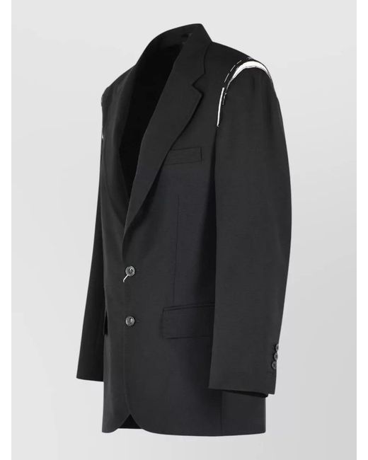 Maison Margiela Black Virgin Wool Single-Breasted Blazer