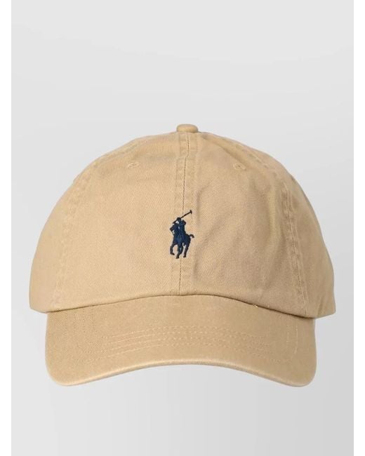 Polo Ralph Lauren Natural Baseball Cap Logo Detail Curved Brim