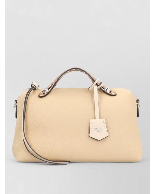 Fendi Natural By The Way Leather Shoulder Bag