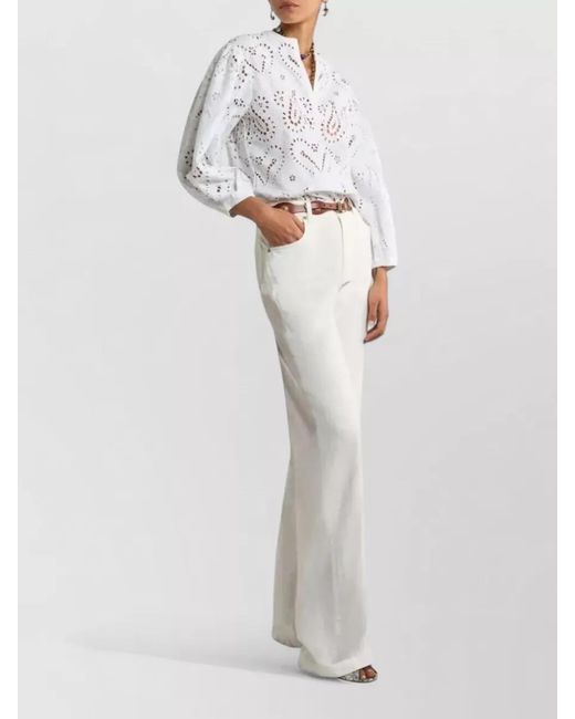 Etro White Denim Flared Jeans