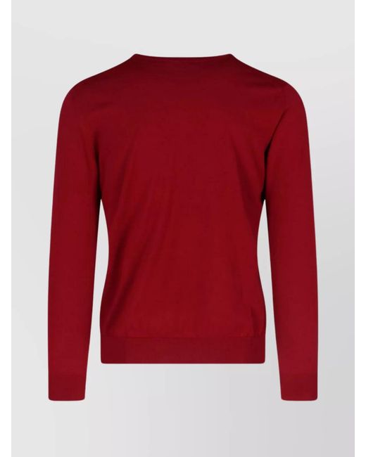 Drumohr Red Cotton Crewneck Jumper for men