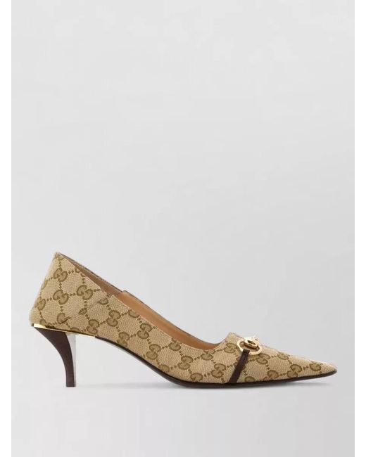 Gucci Natural Fabric Vittoria Pumps