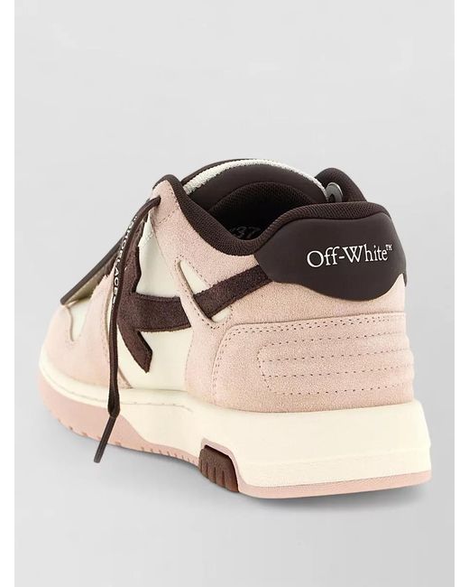 Off-White c/o Virgil Abloh Natural Leather Out Of Office Low-Top Sneakers