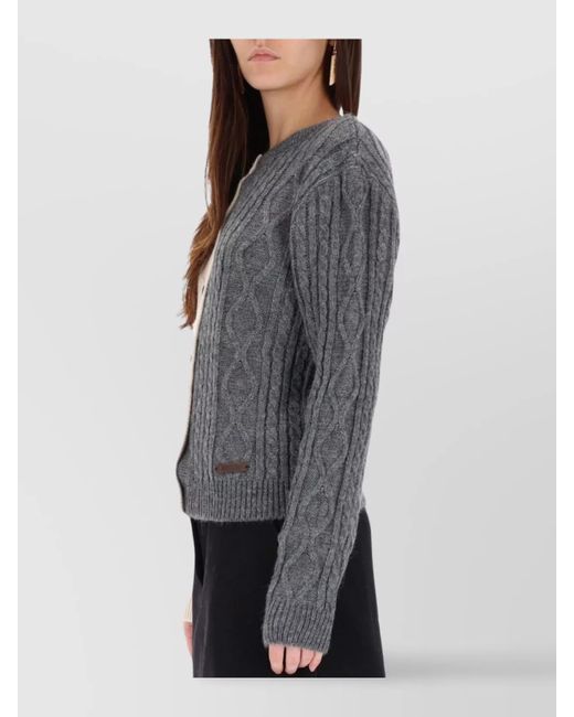 Moschino Gray Two-Tone Cardigan