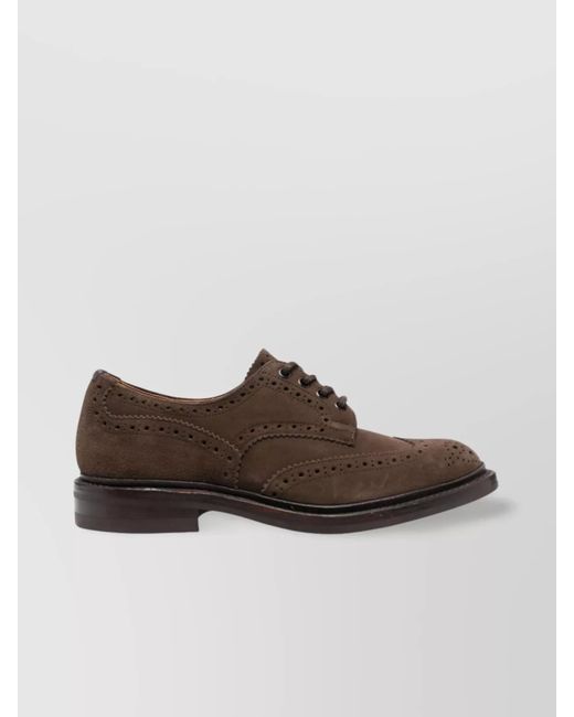 Tricker's Brown Leather Lace Up Shoes for men