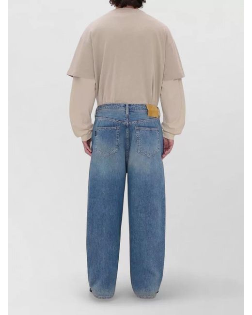 Haikure Blue Denim Wide-Leg Jeans for men