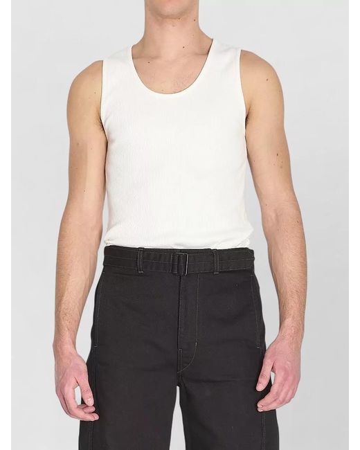 Lemaire Blue Ribbed Tank Top for men
