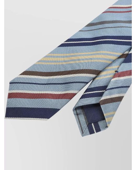 Paul Smith Blue Silk Striped Tie for men