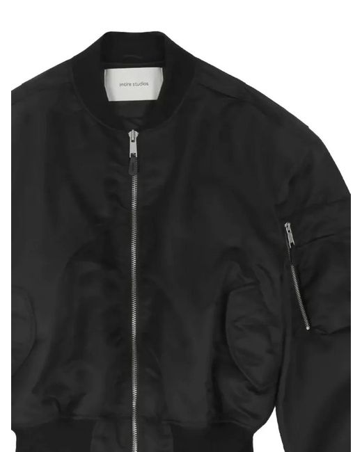 Entire studios Black Cropped Single Breasted Coat for men