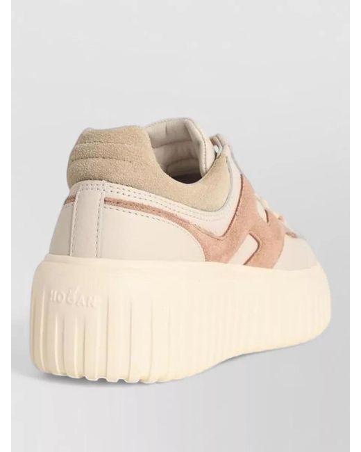 Hogan Natural Leather Low-Top Sneakers