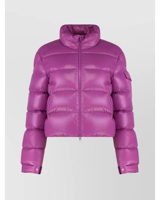 Moncler Pink Short Down Jacket Adjustable Hem