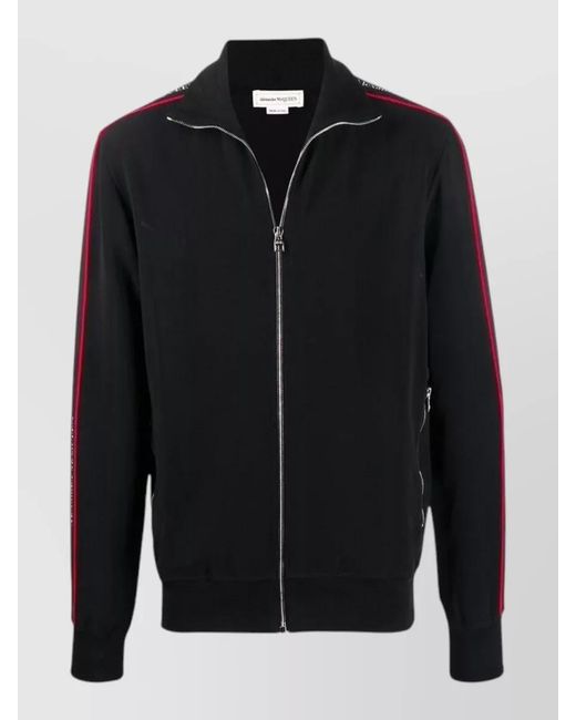 McQueen Black Viscose Sport Jacket for men
